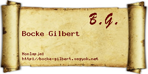 Bocke Gilbert névjegykártya